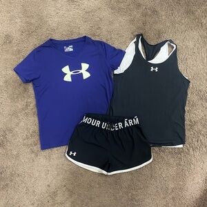 Girls Under Armour 3pc Outfit size YL
